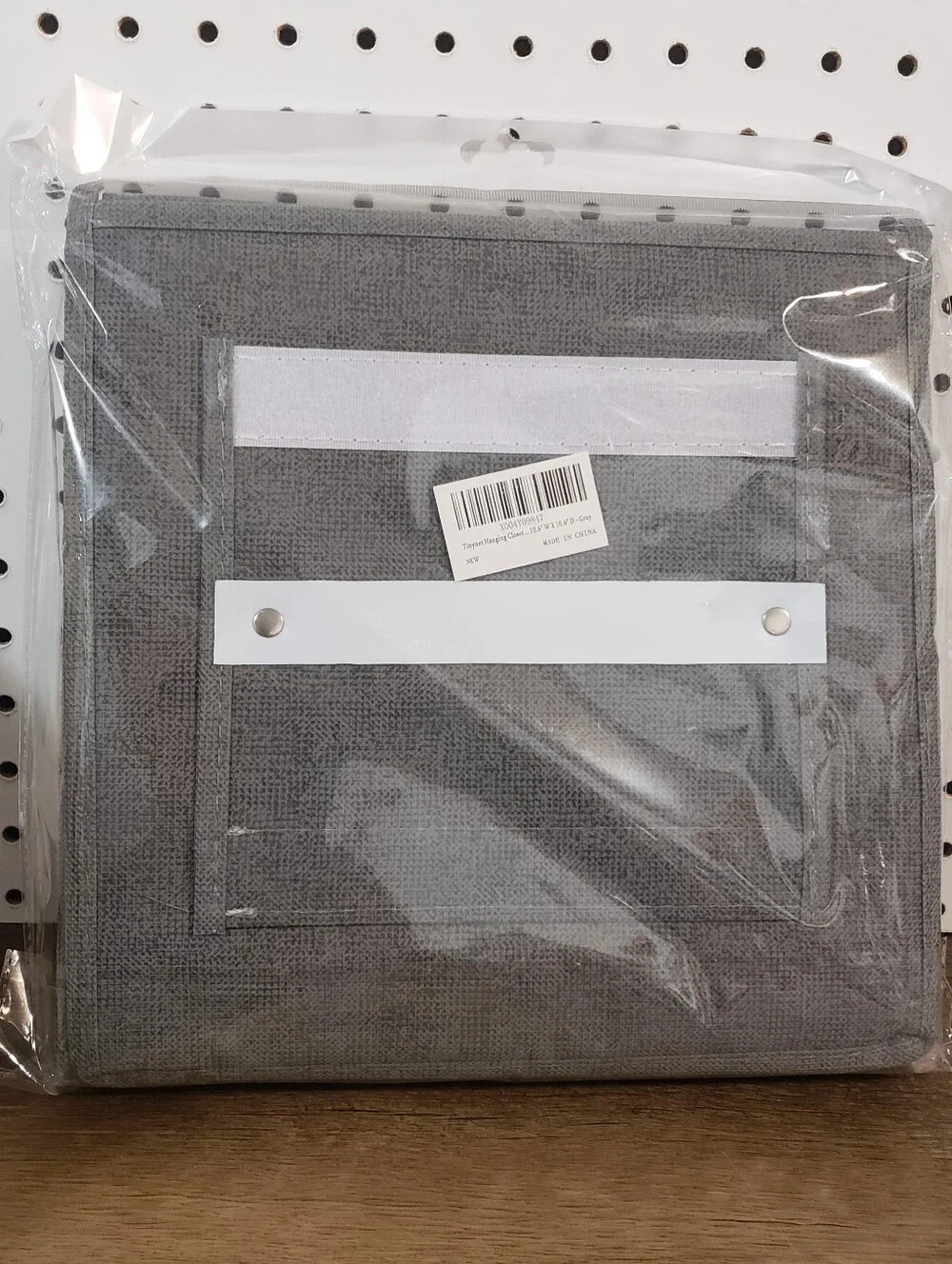 New Gray Hanging Closet Organizer 4-Shelf Collapsible 31.5